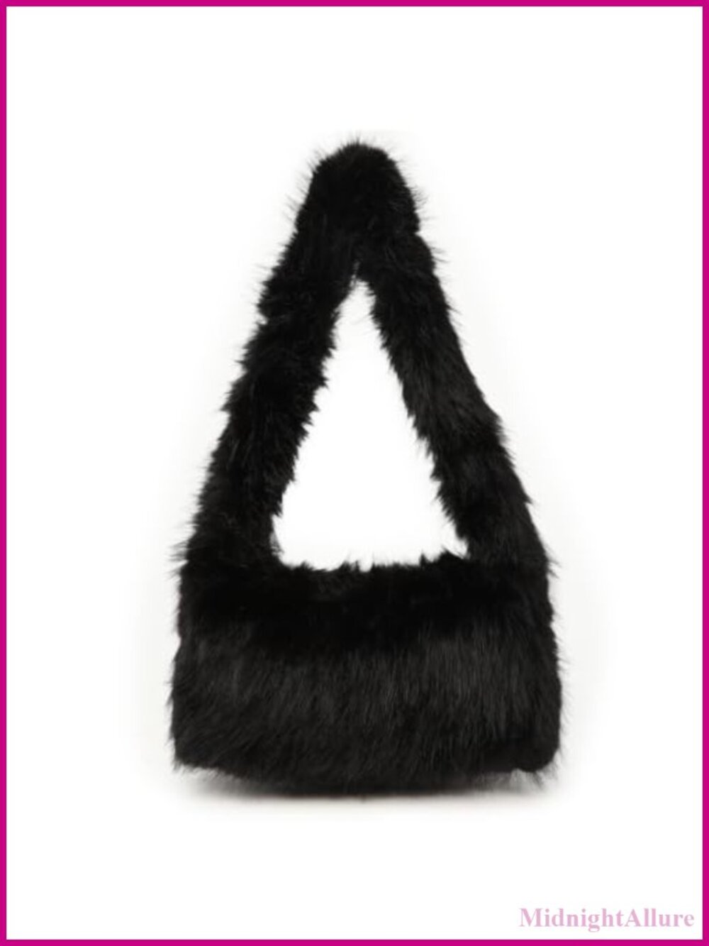 Faux Fur Fuzzy Underarm Shoulder Bag Baguette Shaggy Y2K Plush Hobo Clutch